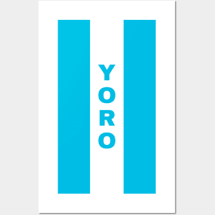 Yoro City in Honduras Flag Colors Vertical Posters and Art